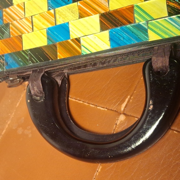 Vintage Geometric Glass Handbag - Picture 4 of 9